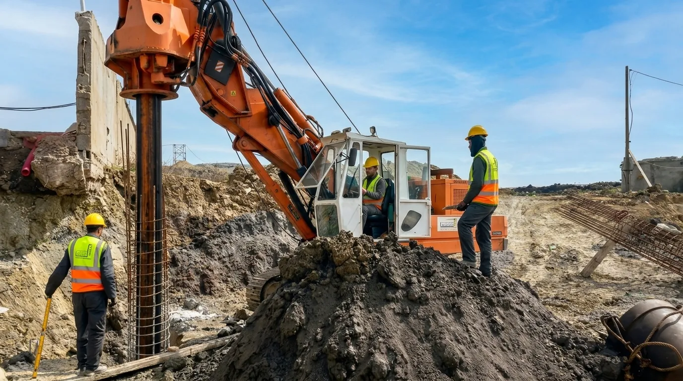 Stabilisation de talus à Nador — forage et mise en place d'armatures